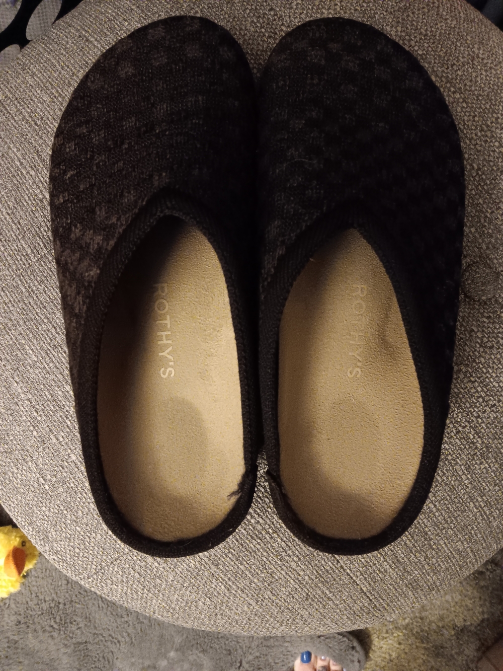 Rothy's Casual Hemp Blend, Slip On Mule Clog Shoes Black Women's Size7 - Picture 5 of 6